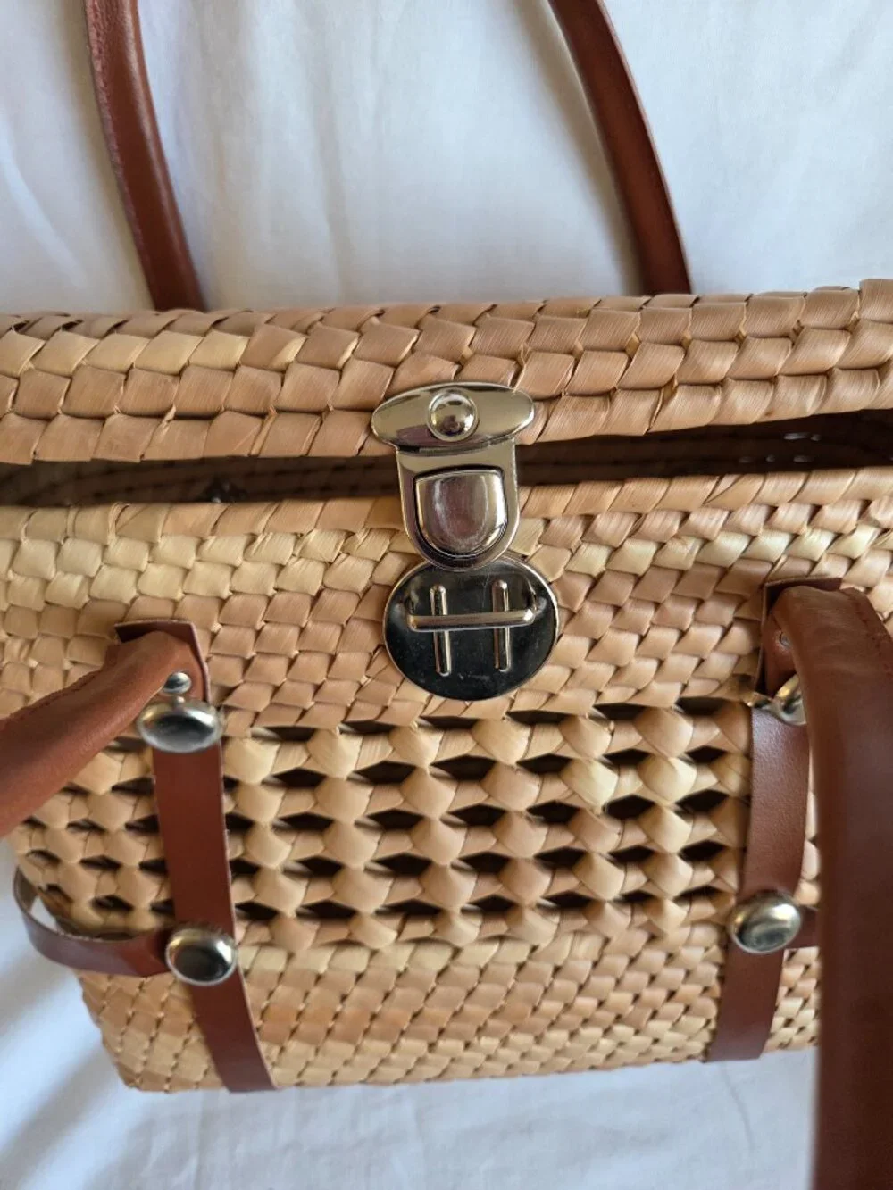 HANDMADE Mexican boho STRAW market handbag